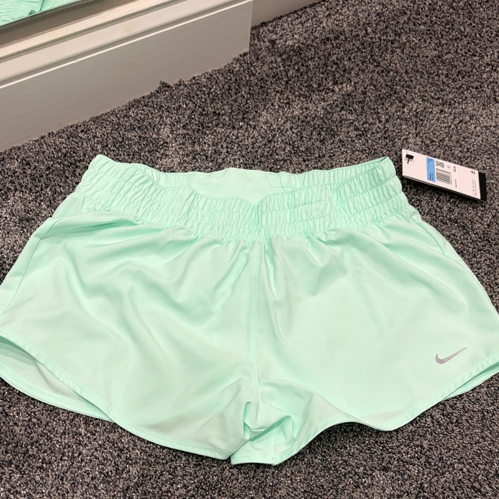 Nike Women's Light Green Athletic Shorts